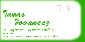 tamas hovanecz business card